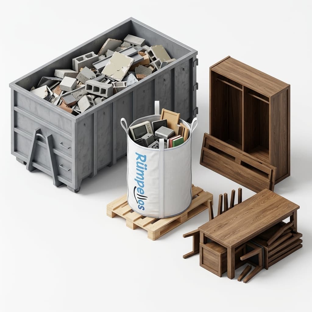 Vergleich: Container, RümpelBag und Sperrmüll